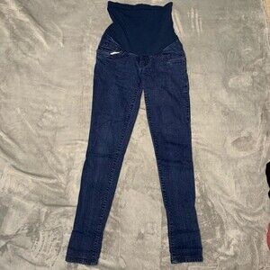 Indigo Blue maternity dark wash skinny jeans women's size XS